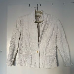 Lucky Brand cotton blazer in white | small